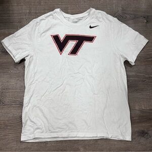 Nike VT Virginia Tech White Cotton Graphic Men's T‑Shirt XL